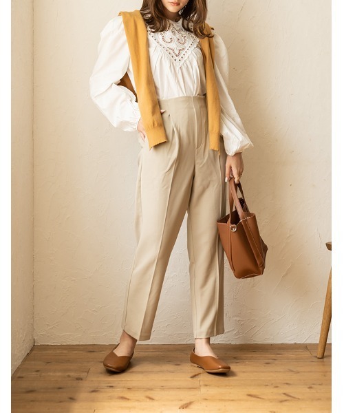 chocomee（チョコミー）の「fake cardigan/フェイクカーディガン（カーディガン/ボレロ・レディース・ブラウン/ベージュ・FREE）」の3枚目の写真