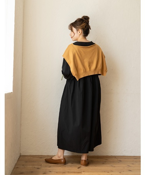 chocomee（チョコミー）の「fake cardigan/フェイクカーディガン（カーディガン/ボレロ・レディース・ブラウン/ベージュ・FREE）」の8枚目の写真