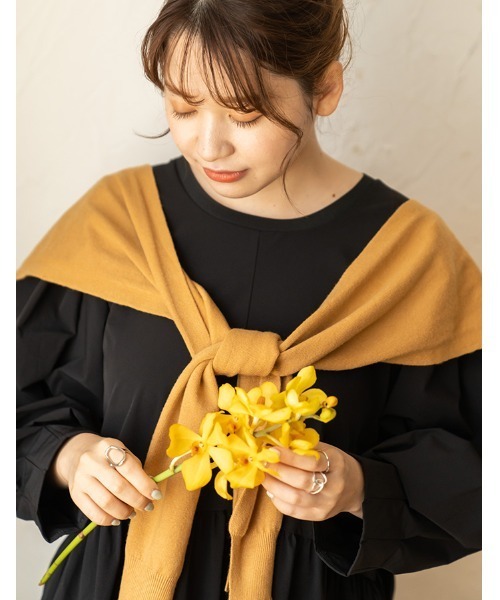 chocomee（チョコミー）の「fake cardigan/フェイクカーディガン（カーディガン/ボレロ・レディース・ブラウン/ベージュ・FREE）」の14枚目の写真