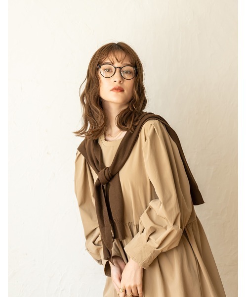 chocomee（チョコミー）の「fake cardigan/フェイクカーディガン（カーディガン/ボレロ・レディース・ブラウン/ベージュ・FREE）」の9枚目の写真