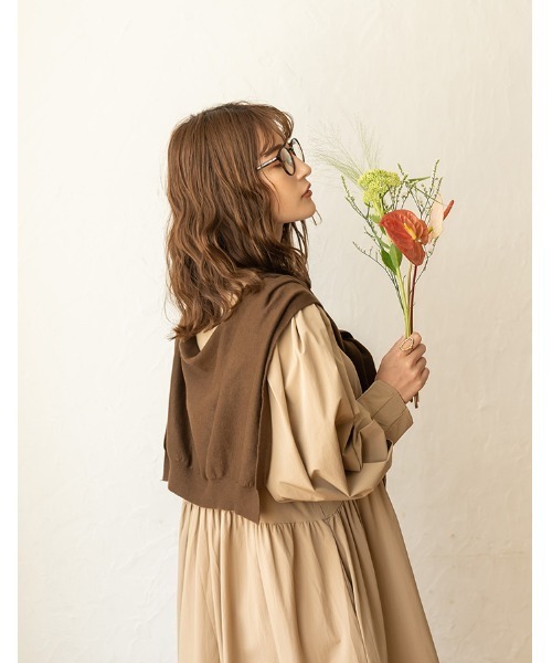 chocomee（チョコミー）の「fake cardigan/フェイクカーディガン（カーディガン/ボレロ・レディース・ブラウン/ベージュ・FREE）」の17枚目の写真