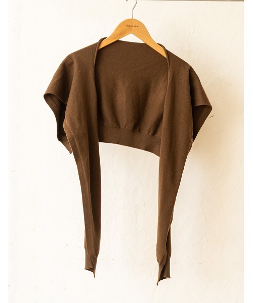 chocomee（チョコミー）の「fake cardigan/フェイクカーディガン（カーディガン/ボレロ・レディース・ブラウン/ベージュ・FREE）」の18枚目の写真