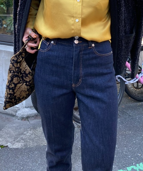 セール】スリムテーパードデニムパンツ（デニムパンツ）｜Audrey and