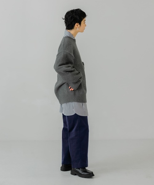 KBF（ケイビーエフ）の「マルチパターンストライプBIGシャツ（シャツ/ブラウス・レディース・レッド系その他/グリーン系その他/ブルー系その他・ONE）」の6枚目の写真