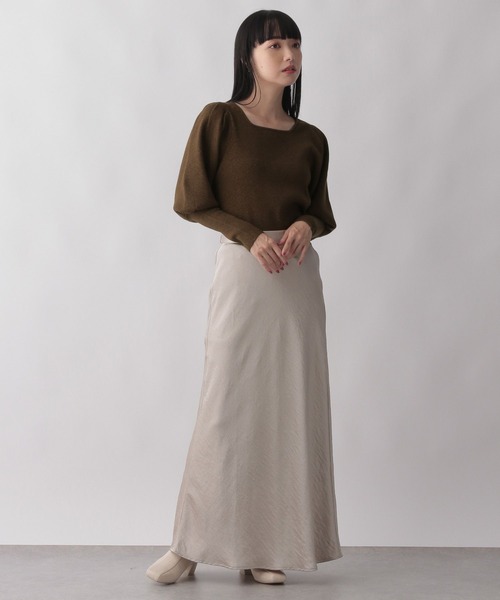 LOWRYS FARM（ローリーズファーム）の「パワショルニット　171325（ニット/セーター・レディース・アイボリー/ブラック/ブラウン・FREE）」の4枚目の写真