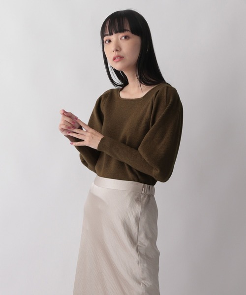 LOWRYS FARM（ローリーズファーム）の「パワショルニット　171325（ニット/セーター・レディース・アイボリー/ブラック/ブラウン・FREE）」の13枚目の写真