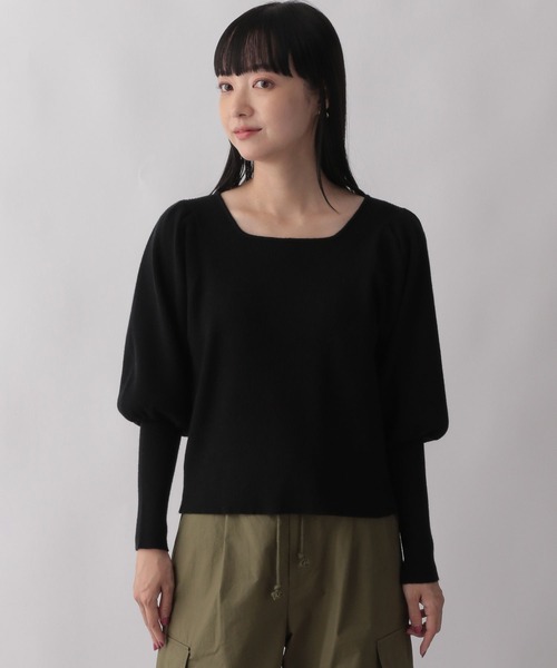 LOWRYS FARM（ローリーズファーム）の「パワショルニット　171325（ニット/セーター・レディース・アイボリー/ブラック/ブラウン・FREE）」の7枚目の写真