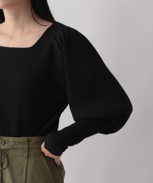 LOWRYS FARM（ローリーズファーム）の「パワショルニット　171325（ニット/セーター・レディース・アイボリー/ブラック/ブラウン・FREE）」の14枚目の写真