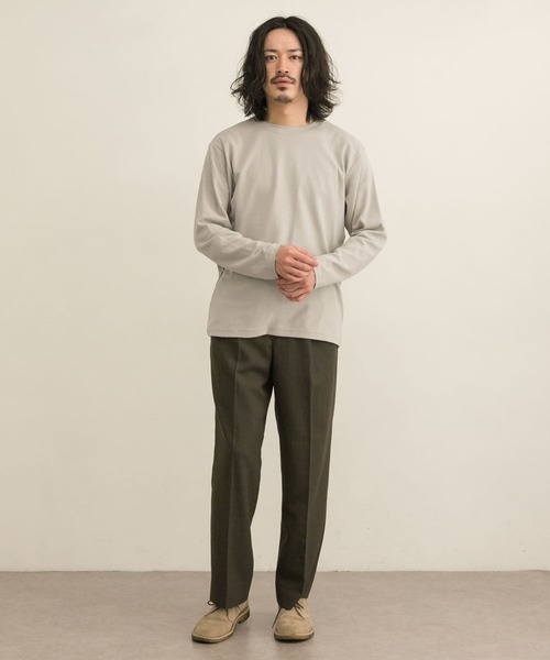 MANUAL ALPHABET(マニュアル アルファベット)の「MANUAL ALPHABET MIL FLEECE CREW-NECK T-SHIRTS(Tシャツ/カットソー・メンズ・グレー/モカ・2/3)」の6枚目の写真