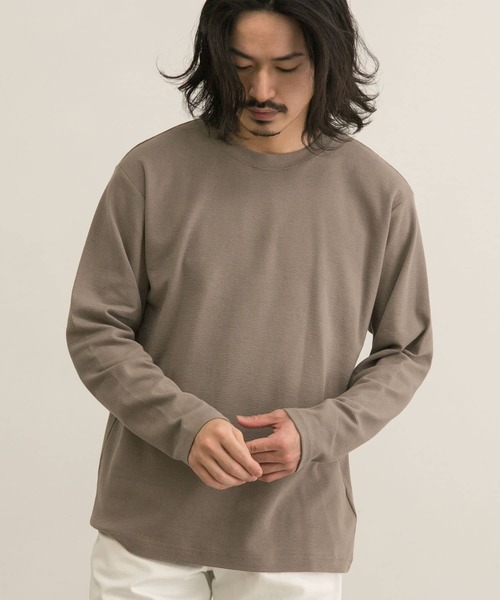 MANUAL ALPHABET(マニュアル アルファベット)の「MANUAL ALPHABET MIL FLEECE CREW-NECK T-SHIRTS(Tシャツ/カットソー・メンズ・グレー/モカ・2/3)」の3枚目の写真