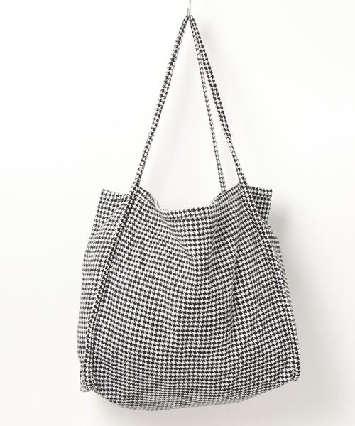 STYLEBLOCK（スタイルブロック）の「千鳥格子柄トートバッグ（トートバッグ・レディース・ダークグリーン/グリーン/ホワイト・FREE）」の5枚目の写真