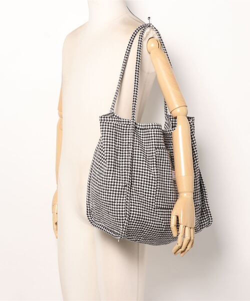 STYLEBLOCK（スタイルブロック）の「千鳥格子柄トートバッグ（トートバッグ・レディース・ダークグリーン/グリーン/ホワイト・FREE）」の6枚目の写真
