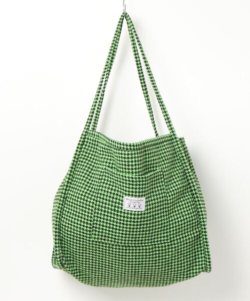 STYLEBLOCK（スタイルブロック）の「千鳥格子柄トートバッグ（トートバッグ・レディース・ダークグリーン/グリーン/ホワイト・FREE）」の10枚目の写真