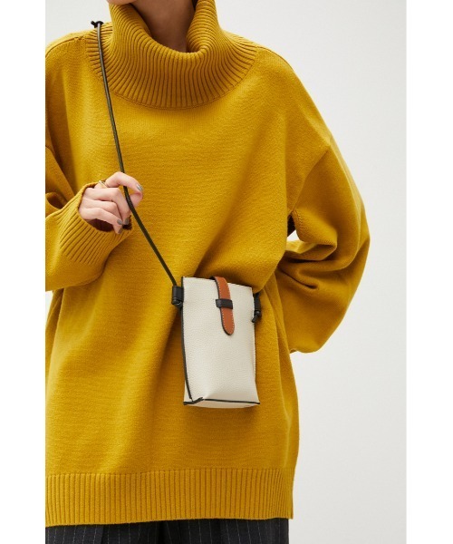 crie conforto（クリーコンフォルト）の「配色モバイルショルダー（ショルダーバッグ・レディース・ベージュ/ブラック・FREE）」の3枚目の写真