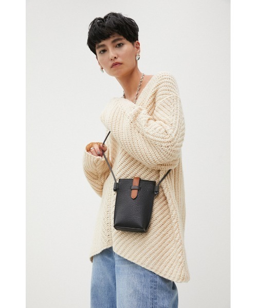 crie conforto（クリーコンフォルト）の「配色モバイルショルダー（ショルダーバッグ・レディース・ベージュ/ブラック・FREE）」の6枚目の写真