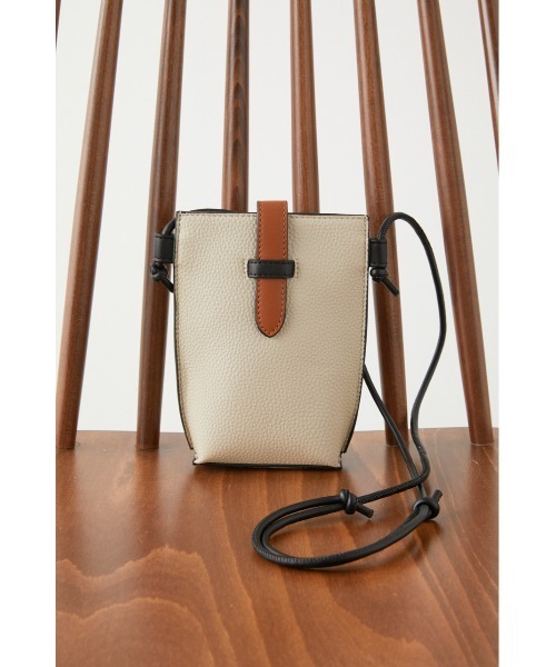 crie conforto（クリーコンフォルト）の「配色モバイルショルダー（ショルダーバッグ・レディース・ベージュ/ブラック・FREE）」の10枚目の写真