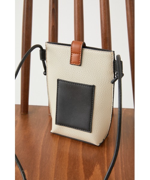 crie conforto（クリーコンフォルト）の「配色モバイルショルダー（ショルダーバッグ・レディース・ベージュ/ブラック・FREE）」の12枚目の写真