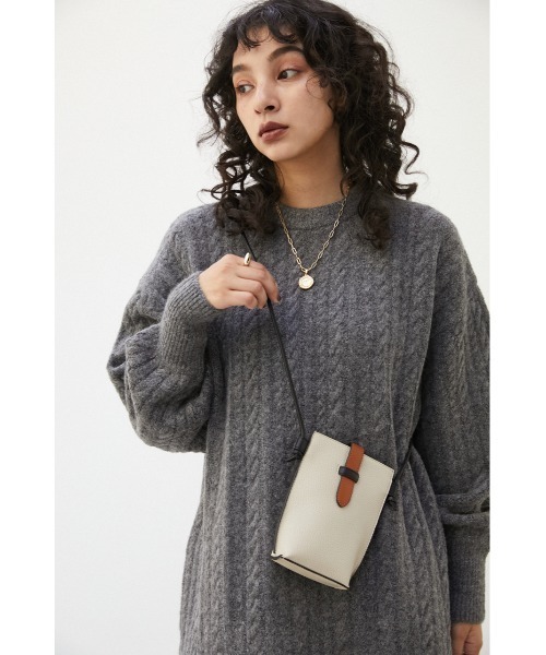 crie conforto（クリーコンフォルト）の「配色モバイルショルダー（ショルダーバッグ・レディース・ベージュ/ブラック・FREE）」の17枚目の写真