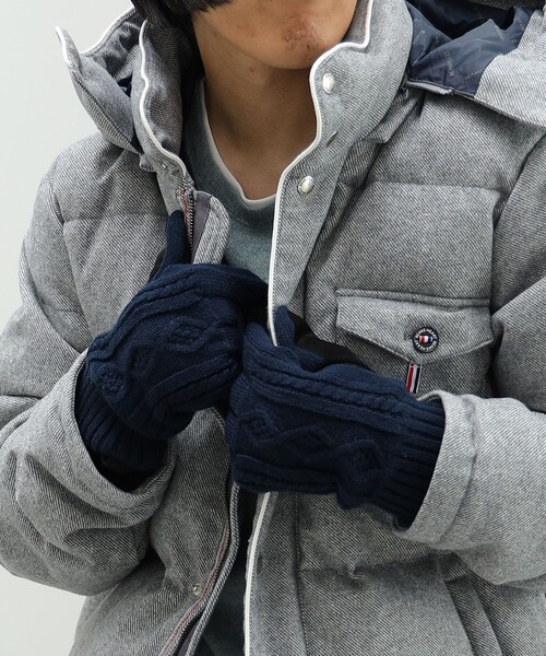 BEAMS HEART(ビームスハート)の「ニット コンビ グローブ(手袋・メンズ・ブラック/チャコールグレー/ネイビー・ONE SIZE)」の10枚目の写真