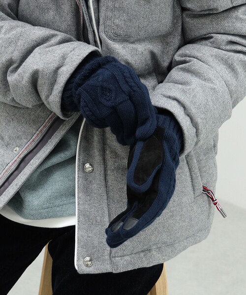 BEAMS HEART(ビームスハート)の「ニット コンビ グローブ(手袋・メンズ・ブラック/チャコールグレー/ネイビー・ONE SIZE)」の11枚目の写真