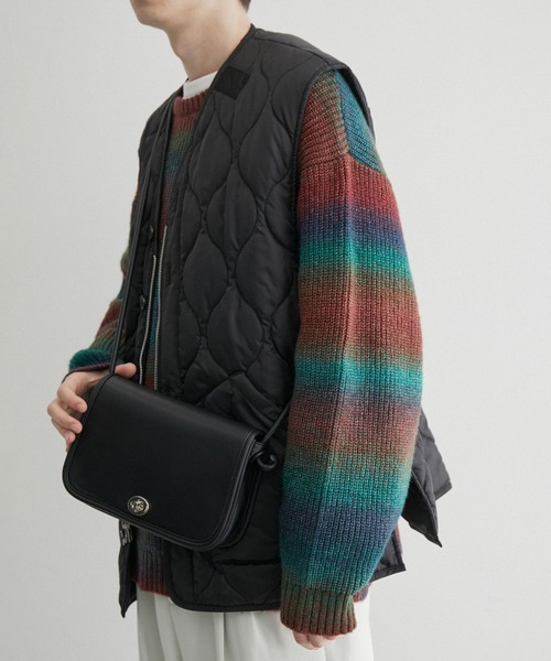 JUNRED（ジュンレッド）の「シンセティックレザーショルダーバッグ（ショルダーバッグ・メンズ・ブラック/チャコールグレー/ブラック系その他・FREE）」の11枚目の写真