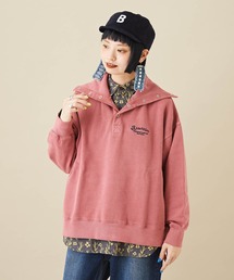 CUBE SUGAR（キューブシュガー）の「ピグメント染めスウェット襟付きプルオーバー（スウェット）」