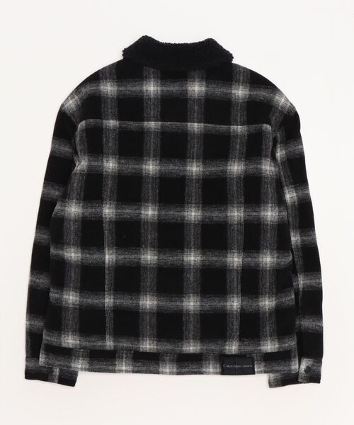 Calvin Klein Jeans（カルヴァンクラインジーンズ）の「【CALVIN KLEIN JEANS】CHECK SHERPA TRUCKER（ブルゾン・メンズ・ブラック・L/XL/M）」の7枚目の写真