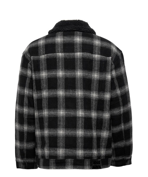 Calvin Klein Jeans（カルヴァンクラインジーンズ）の「【CALVIN KLEIN JEANS】CHECK SHERPA TRUCKER（ブルゾン・メンズ・ブラック・L/XL/M）」の6枚目の写真