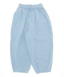 Samansa Mos2 | デニム裾タックパンツ(デニムパンツ)