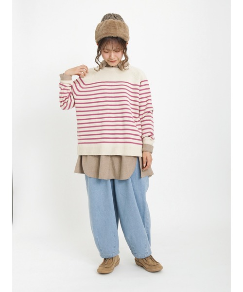 Samansa Mos2(サマンサ モスモス)の「デニム裾タックパンツ(デニムパンツ・レディース・ブルー/サックスブルー・フリ-)」の13枚目の写真