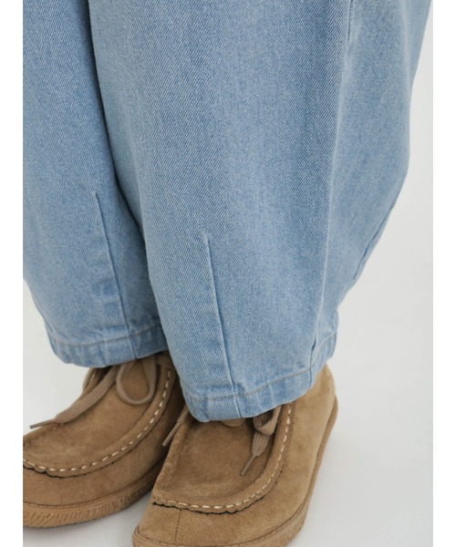 Samansa Mos2(サマンサ モスモス)の「デニム裾タックパンツ(デニムパンツ・レディース・ブルー/サックスブルー・フリ-)」の20枚目の写真