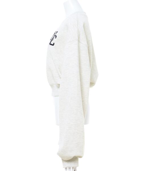 INGNI（イング）の「胸刺繍ロゴスウェットショート丈プルオーバー（スウェット・レディース・ブラック/ベージュ系3/オートミール・M）」の5枚目の写真