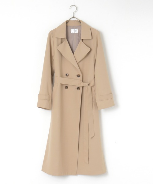 Honeys（ハニーズ）の「撥水加工トレンチコート（トレンチコート・レディース・ピンクベージュ/グレイッシュベージュ/サックスブルー/ネイビー/ベージュ・M/L/LL/S）」の13枚目の写真