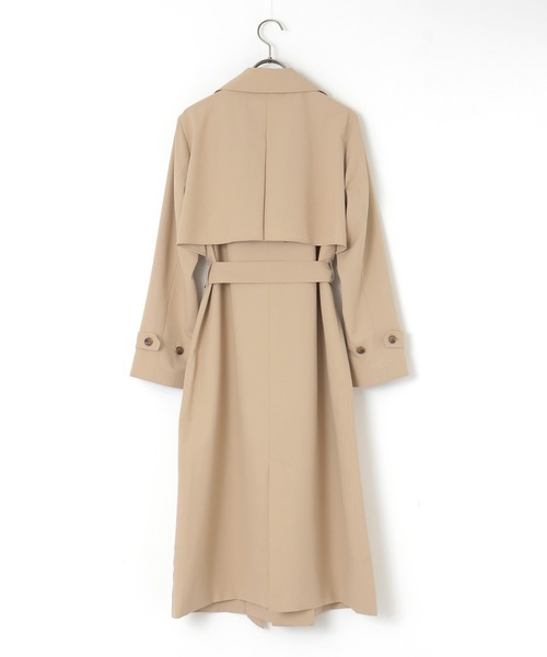 Honeys（ハニーズ）の「撥水加工トレンチコート（トレンチコート・レディース・ピンクベージュ/グレイッシュベージュ/サックスブルー/ネイビー/ベージュ・M/L/LL/S）」の14枚目の写真