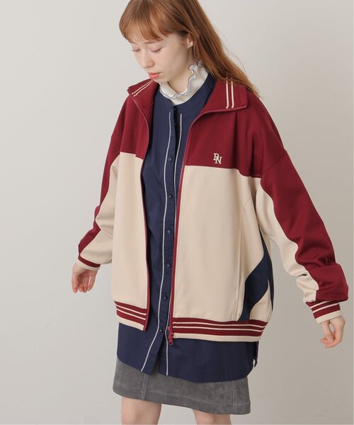 DOUBLE NAME（ダブルネーム）の「配色レトロラインリブジャージ（ジャージ・レディース・ネイビー/グリーン/レッド・FREE）」の3枚目の写真