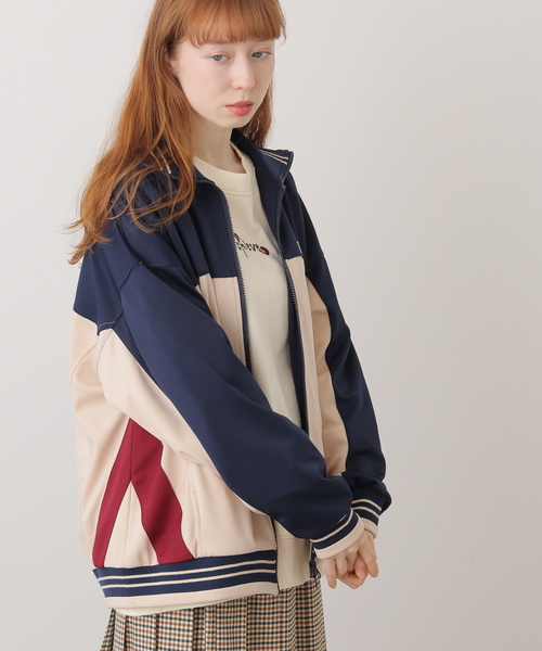 DOUBLE NAME（ダブルネーム）の「配色レトロラインリブジャージ（ジャージ・レディース・ネイビー/グリーン/レッド・FREE）」の16枚目の写真