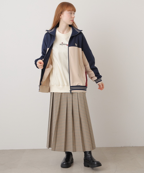 DOUBLE NAME（ダブルネーム）の「配色レトロラインリブジャージ（ジャージ・レディース・ネイビー/グリーン/レッド・FREE）」の19枚目の写真