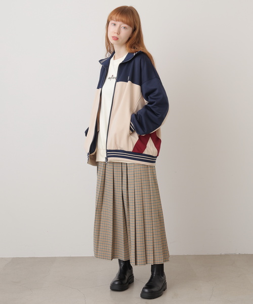 DOUBLE NAME（ダブルネーム）の「配色レトロラインリブジャージ（ジャージ・レディース・ネイビー/グリーン/レッド・FREE）」の13枚目の写真