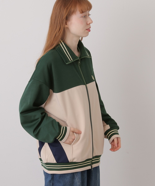 DOUBLE NAME（ダブルネーム）の「配色レトロラインリブジャージ（ジャージ・レディース・ネイビー/グリーン/レッド・FREE）」の22枚目の写真