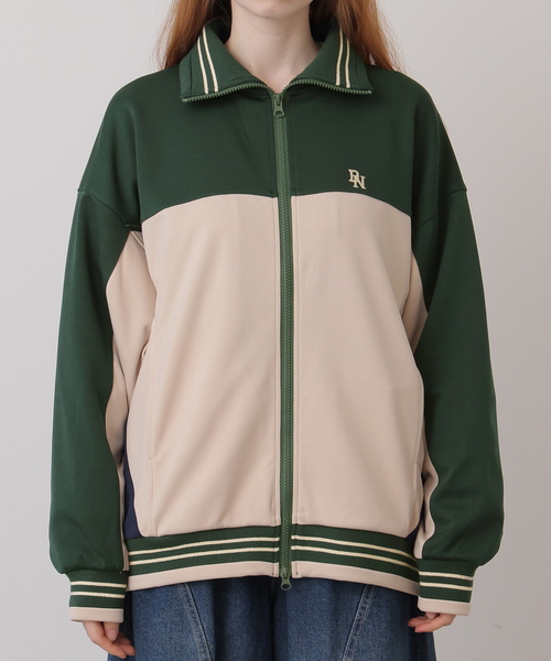 DOUBLE NAME（ダブルネーム）の「配色レトロラインリブジャージ（ジャージ・レディース・ネイビー/グリーン/レッド・FREE）」の14枚目の写真