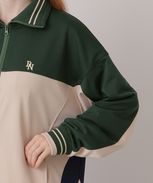DOUBLE NAME（ダブルネーム）の「配色レトロラインリブジャージ（ジャージ・レディース・ネイビー/グリーン/レッド・FREE）」の5枚目の写真