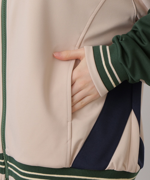 DOUBLE NAME（ダブルネーム）の「配色レトロラインリブジャージ（ジャージ・レディース・ネイビー/グリーン/レッド・FREE）」の12枚目の写真