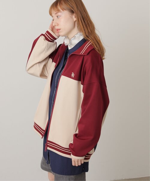 DOUBLE NAME（ダブルネーム）の「配色レトロラインリブジャージ（ジャージ・レディース・ネイビー/グリーン/レッド・FREE）」の9枚目の写真