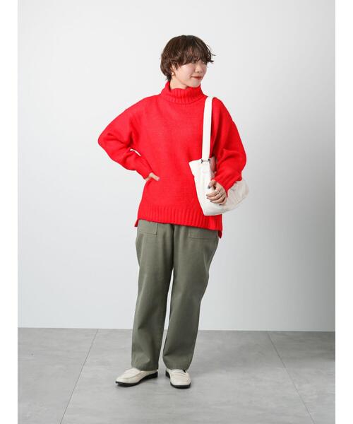 Lugnoncure（ルノンキュール）の「◎カラータートルニット（ニット/セーター・レディース・ブラック/オフホワイト/ブルー/レッド・ﾌﾘ-）」の18枚目の写真