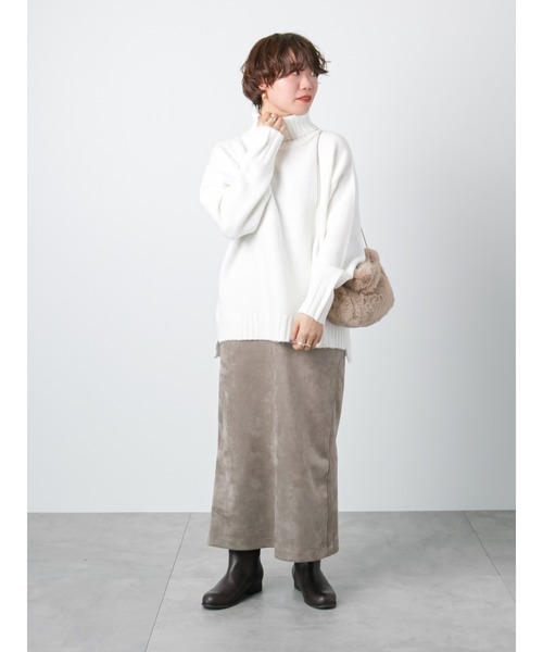 Lugnoncure（ルノンキュール）の「◎カラータートルニット（ニット/セーター・レディース・ブラック/オフホワイト/ブルー/レッド・ﾌﾘ-）」の9枚目の写真