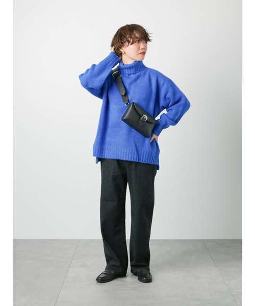 Lugnoncure（ルノンキュール）の「◎カラータートルニット（ニット/セーター・レディース・ブラック/オフホワイト/ブルー/レッド・ﾌﾘ-）」の13枚目の写真