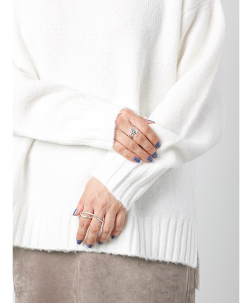 Lugnoncure（ルノンキュール）の「◎カラータートルニット（ニット/セーター・レディース・ブラック/オフホワイト/ブルー/レッド・ﾌﾘ-）」の10枚目の写真