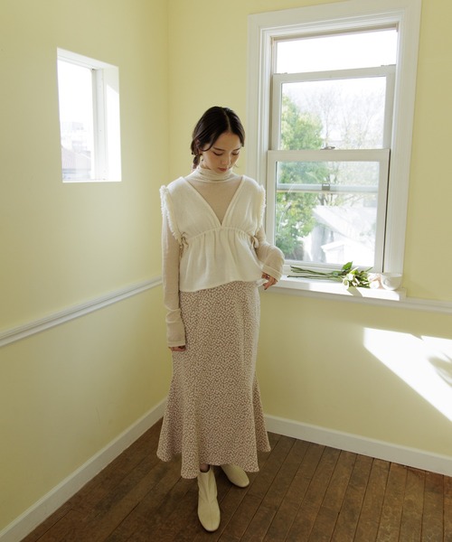flower(フラワー)の「ウォームブルームスカート(スカート・レディース・ブラック/ベージュ・FREE)」の19枚目の写真