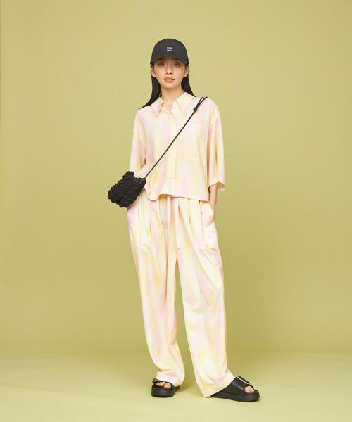 CITEN（シテン）の「＜CITEN＞マーブルプリント シャツ（シャツ/ブラウス・レディース・イエロー・FREE）」の3枚目の写真