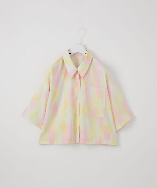 CITEN（シテン）の「＜CITEN＞マーブルプリント シャツ（シャツ/ブラウス・レディース・イエロー・FREE）」の5枚目の写真